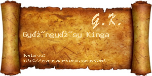Gyöngyösy Kinga névjegykártya
